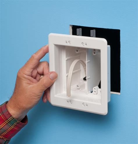 electrical box behind tv|tv wall mount recessed box.